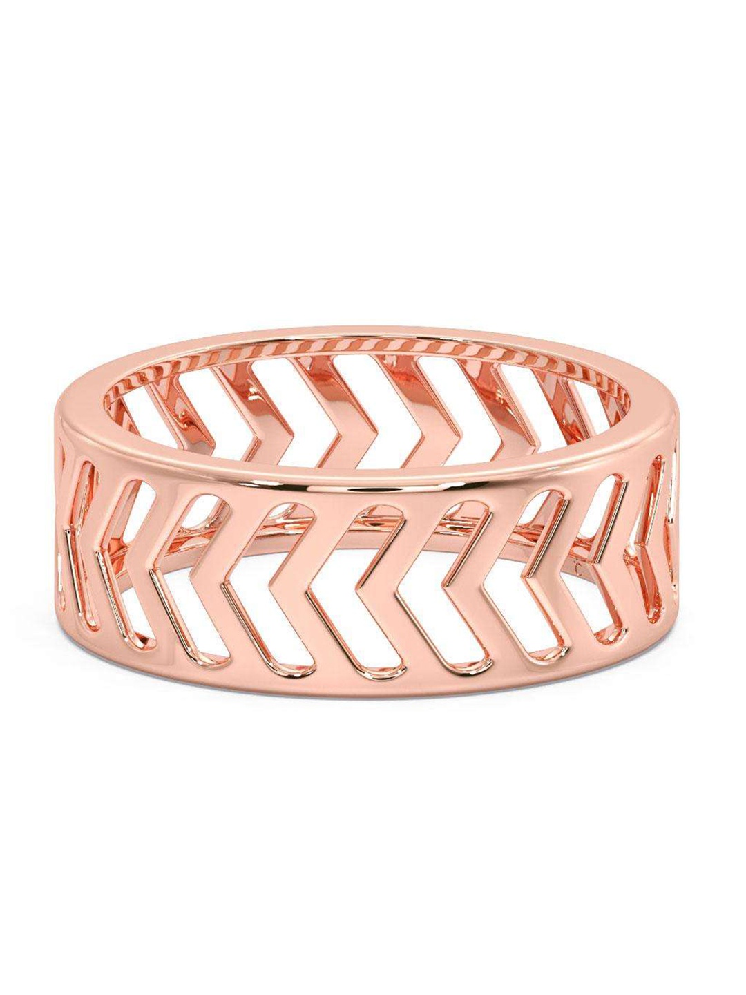 

CANDERE A KALYAN JEWELLERS COMPANY Men 18KT Rose Gold Finger Ring-3.44 gm
