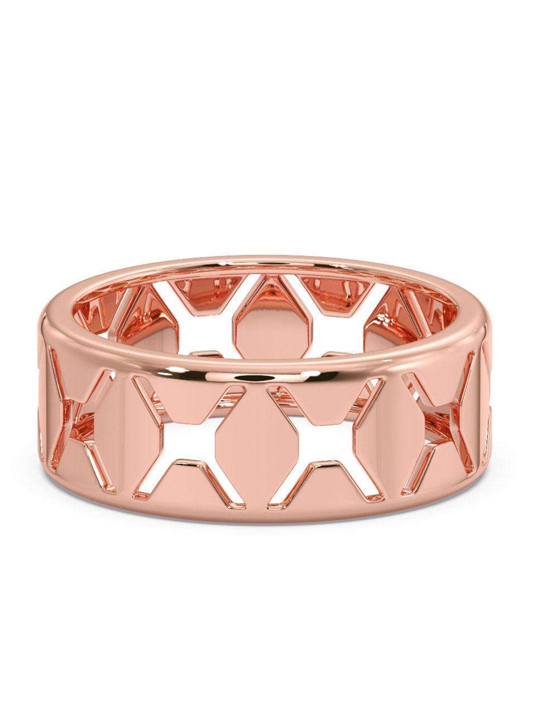 

CANDERE A KALYAN JEWELLERS COMPANY Men 14KT BIS Hallmark Rose Gold Ring- 3.58gm