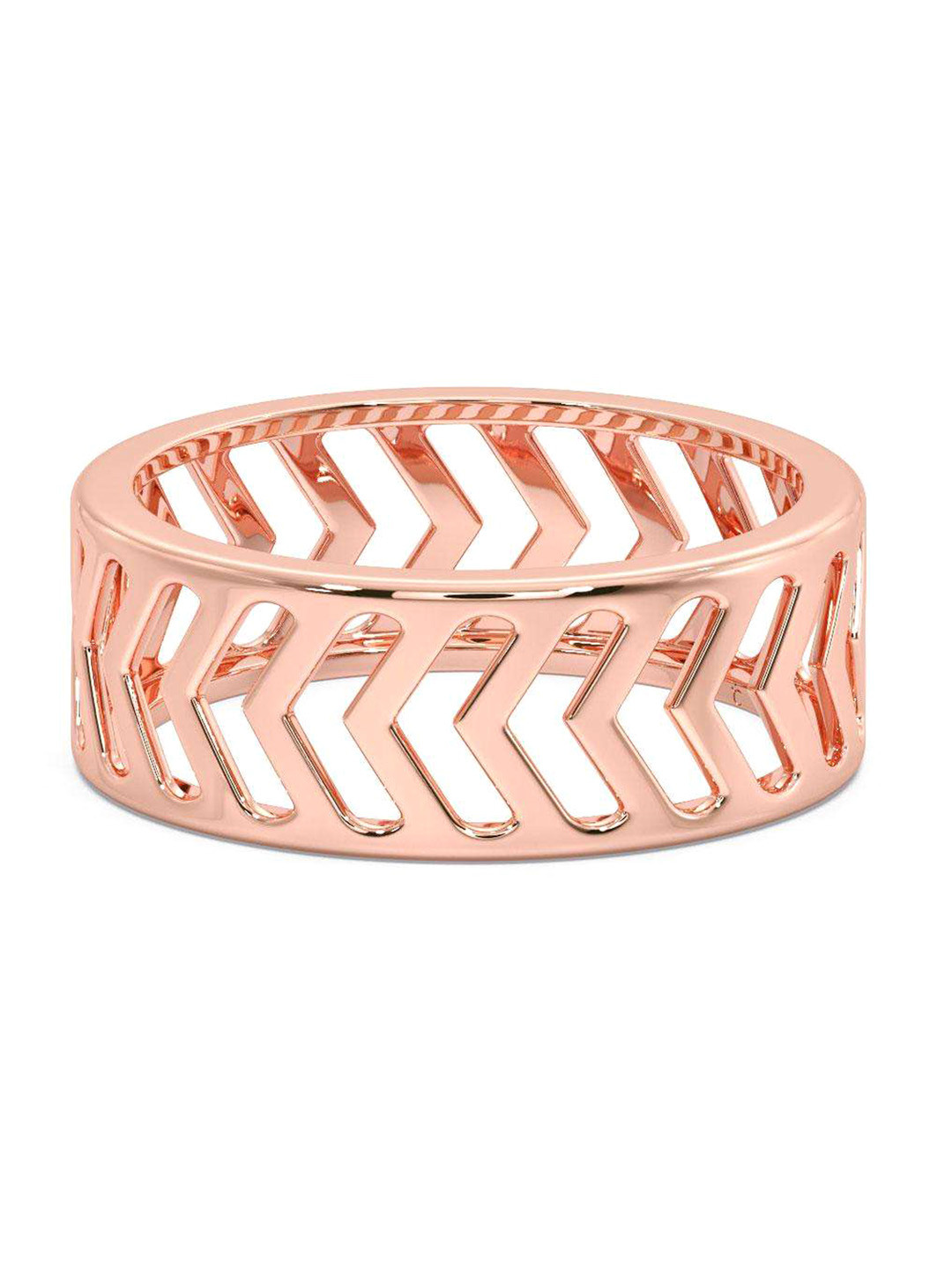 

CANDERE A KALYAN JEWELLERS COMPANY Men 14KT BIS Hallmark Rose Gold Finger Ring-3.03gm