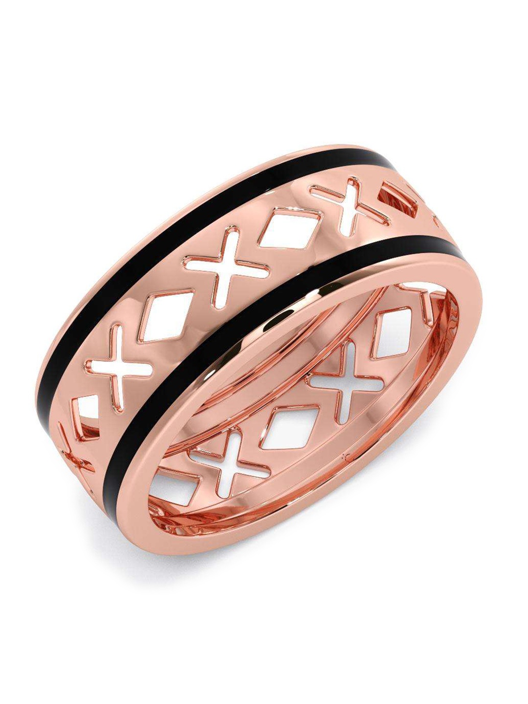 

CANDERE A KALYAN JEWELLERS COMPANY Men 14KT BIS Hallmark Rose Gold Ring- 3.73gm