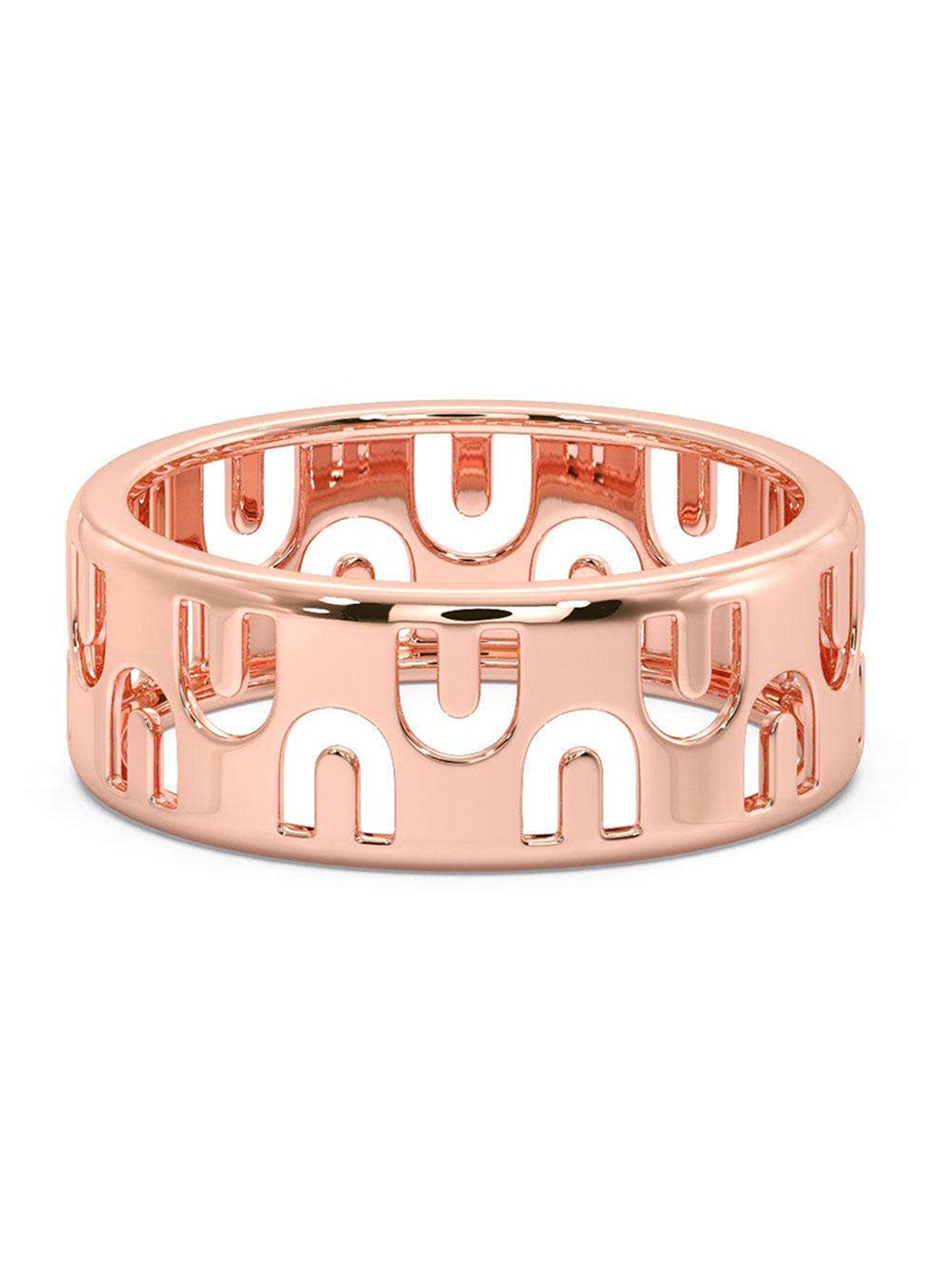 

CANDERE A KALYAN JEWELLERS COMPANY Men 18KT BIS Hallmark Rose Gold Ring-4.11 g