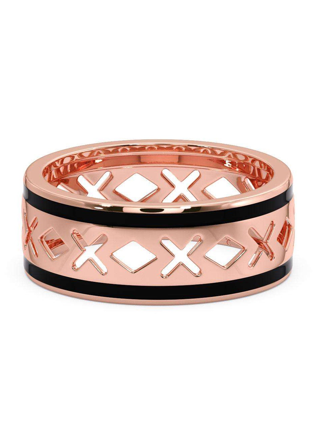 

CANDERE A KALYAN JEWELLERS COMPANY Men 18KT BIS Hallmark Rose Gold Finger Ring-3.57gm