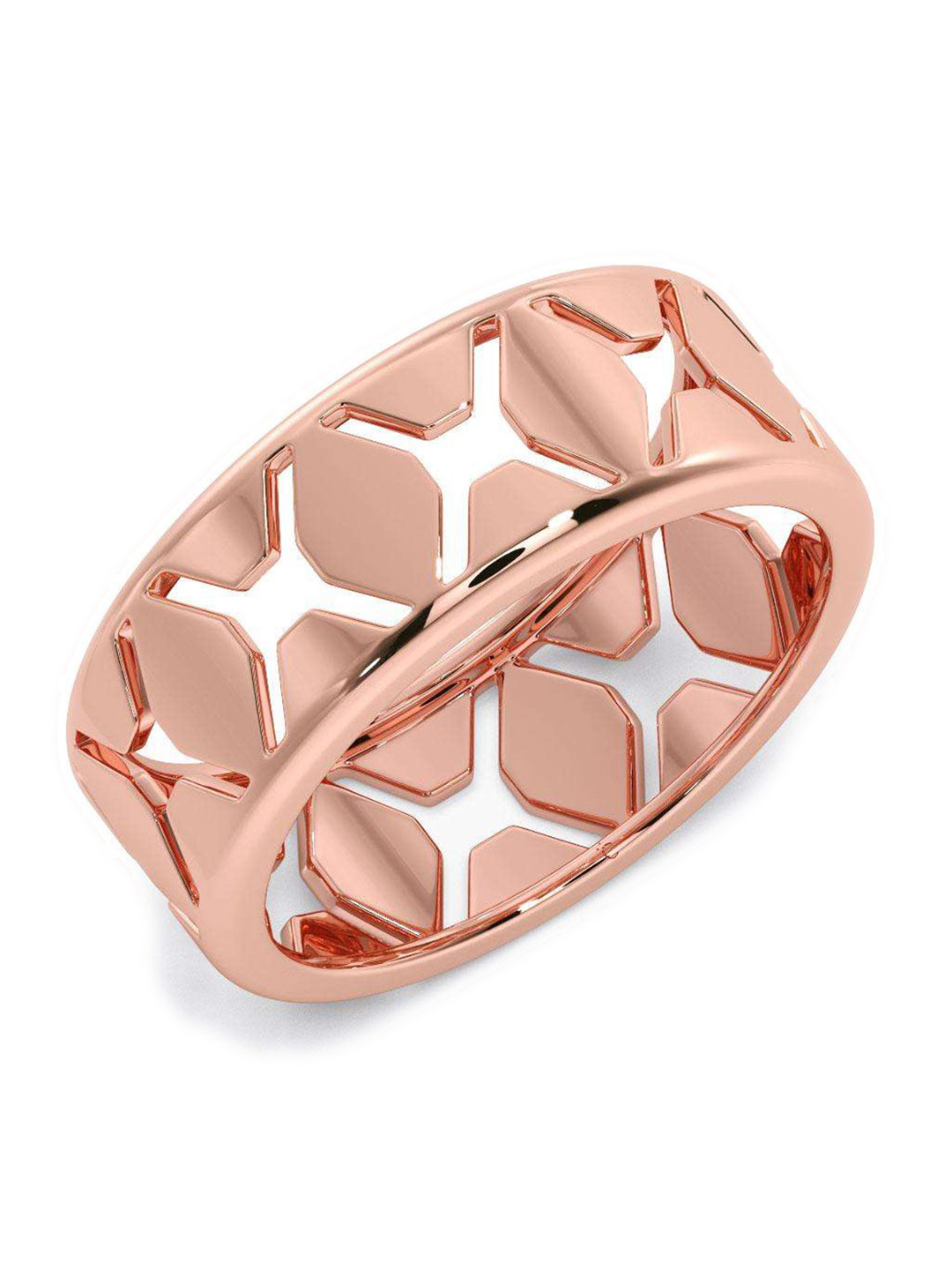 

CANDERE A KALYAN JEWELLERS COMPANY Men 14KT BIS Hallmark Rose Gold Ring-3.81 g