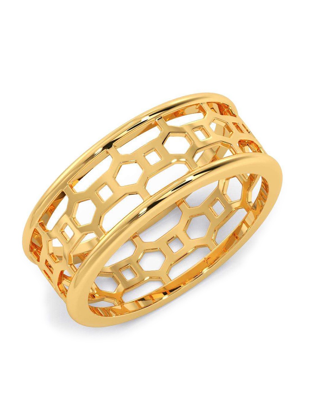 

CANDERE A KALYAN JEWELLERS COMPANY Men 18KT BIS Hallmark Gold Ring-4.13gm