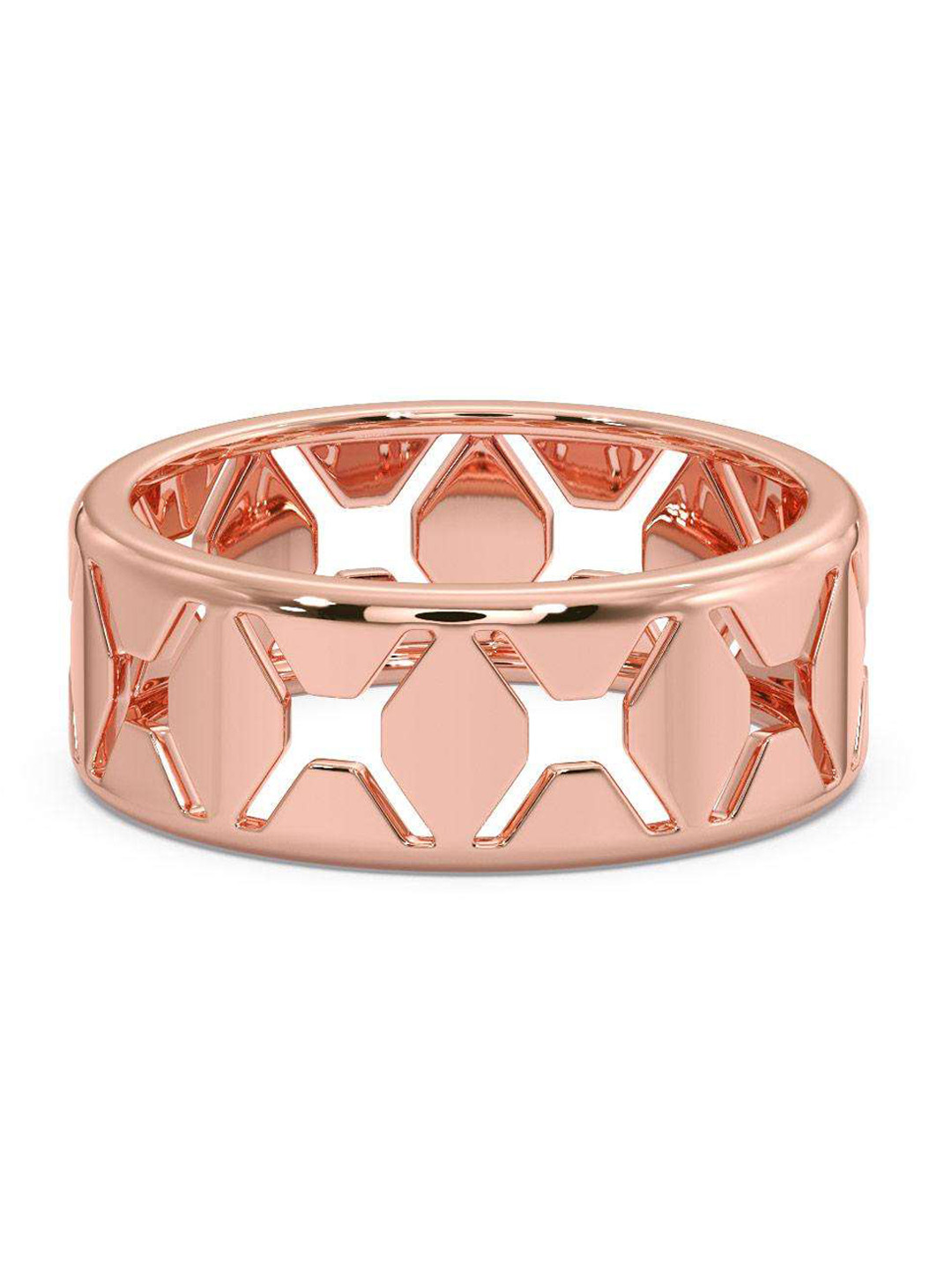 

CANDERE A KALYAN JEWELLERS COMPANY Men 14KT Rose Gold Finger Ring-4.26 gm