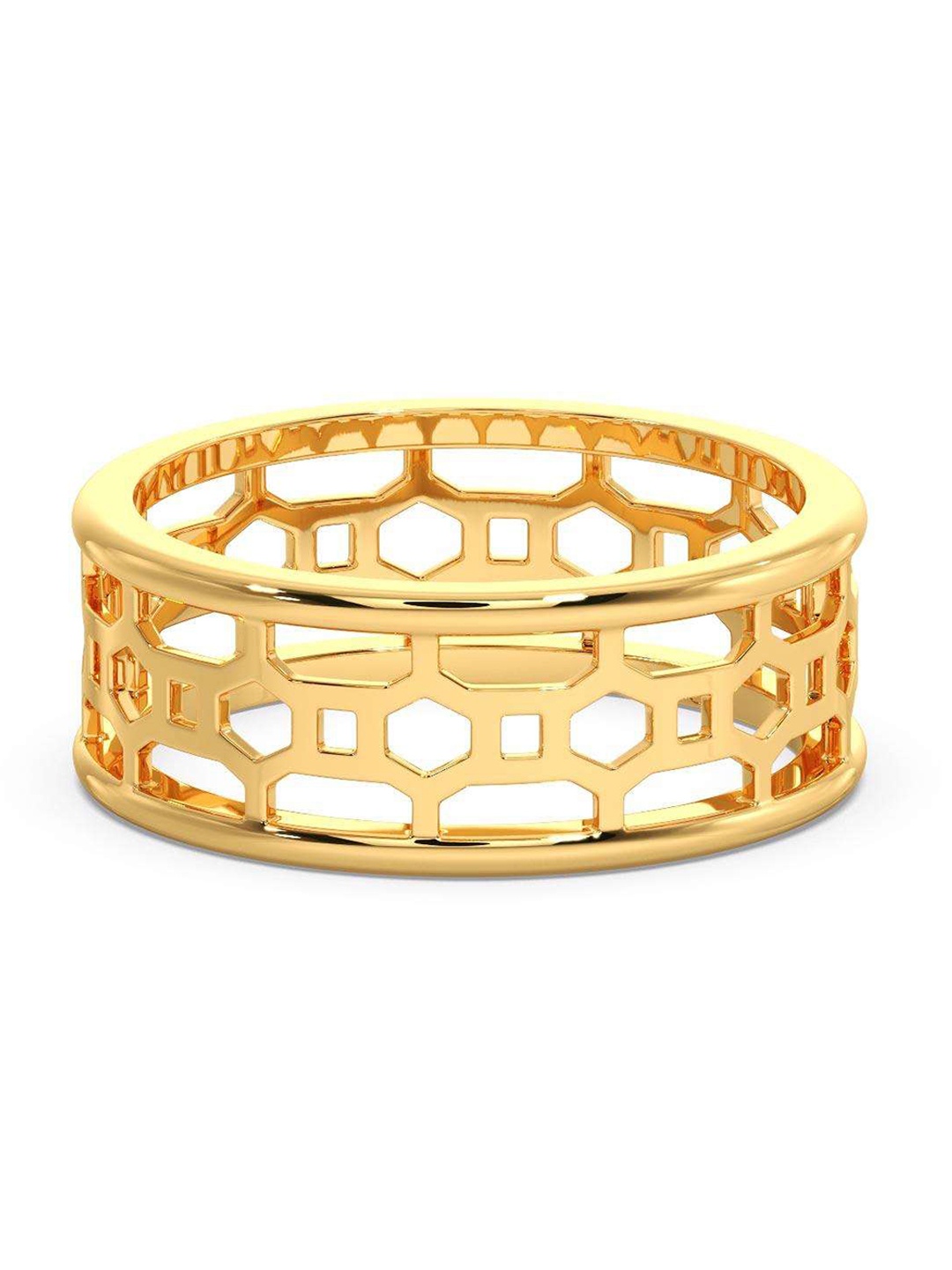

CANDERE A KALYAN JEWELLERS COMPANY Men 18KT BIS Hallmark Yellow Gold Ring- 3.52gm