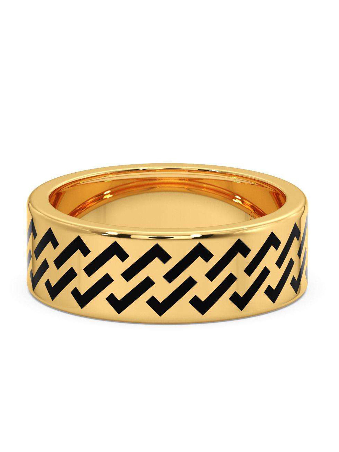 

CANDERE A KALYAN JEWELLERS COMPANY Men 18KT BIS Hallmark Gold Ring- 6.21gm