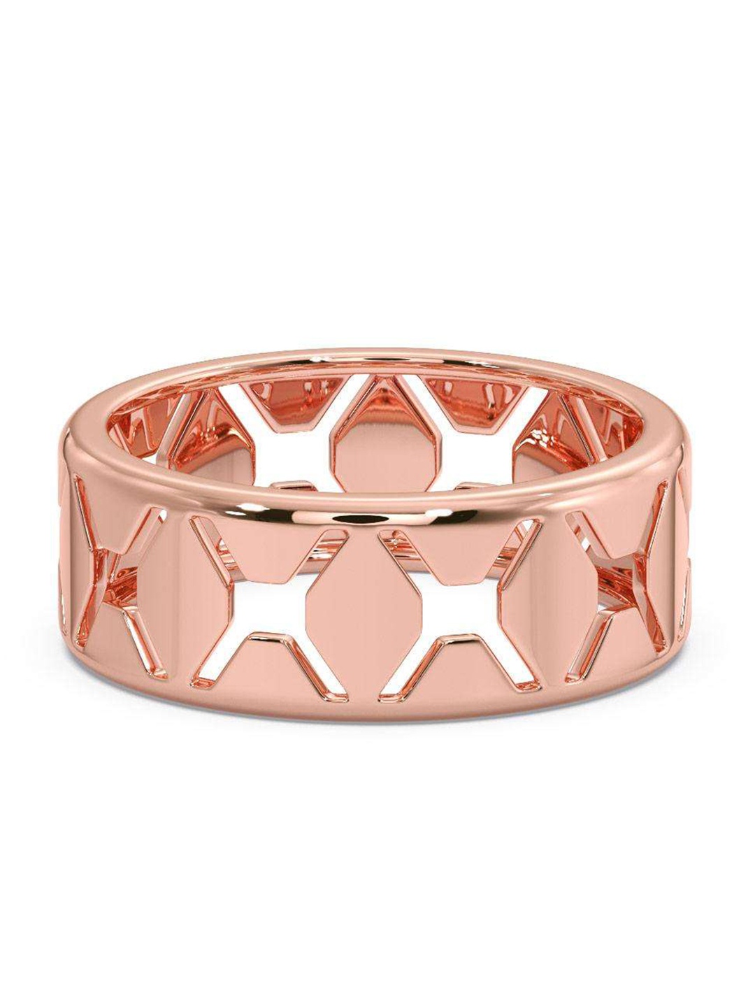 

CANDERE A KALYAN JEWELLERS COMPANY Men 14KT BIS Hallmark Rose Gold Ring-4.4gm