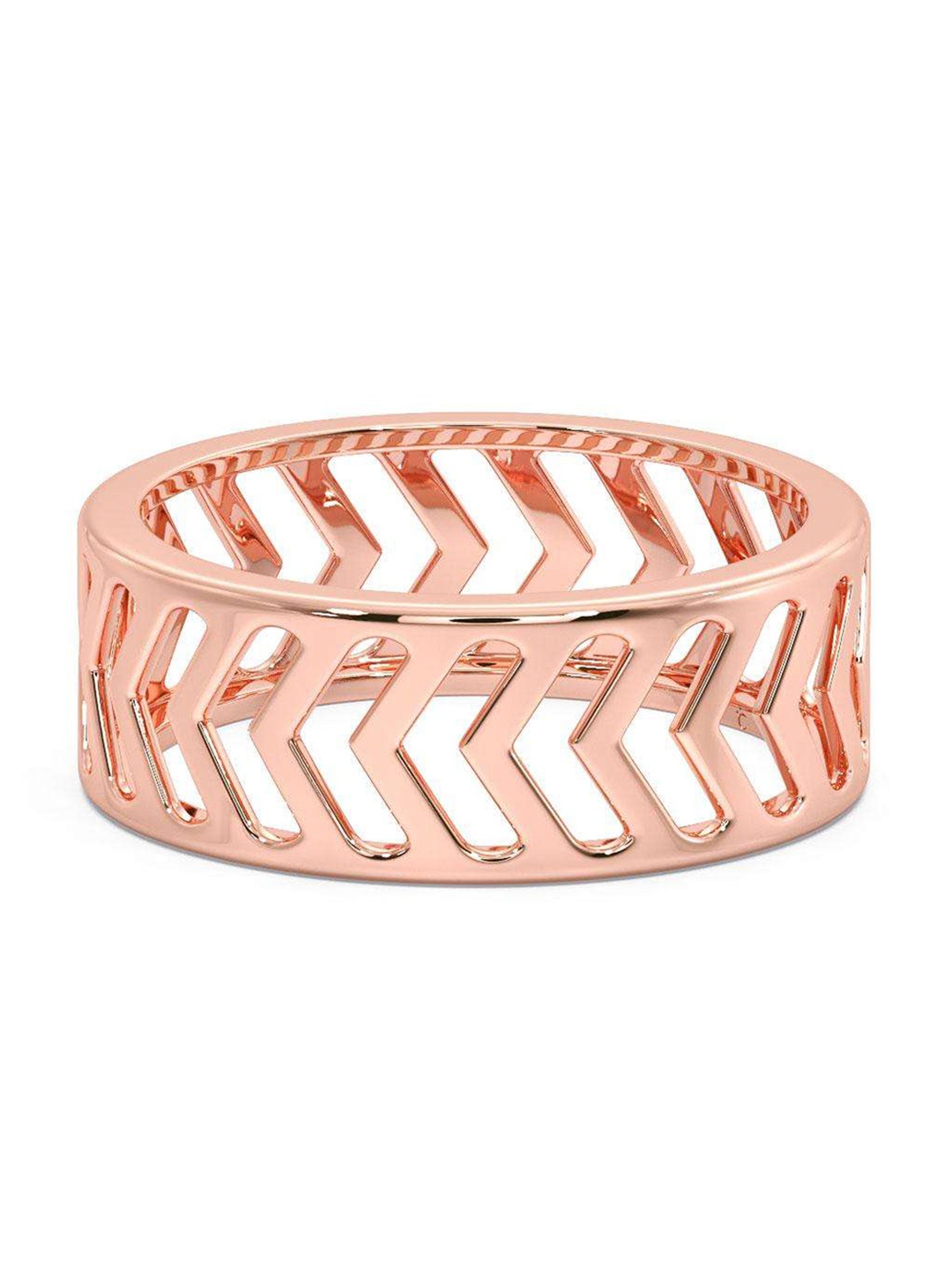 

CANDERE A KALYAN JEWELLERS COMPANY Men 18KT BIS Hallmark Rose Gold Ring - 3.78 g