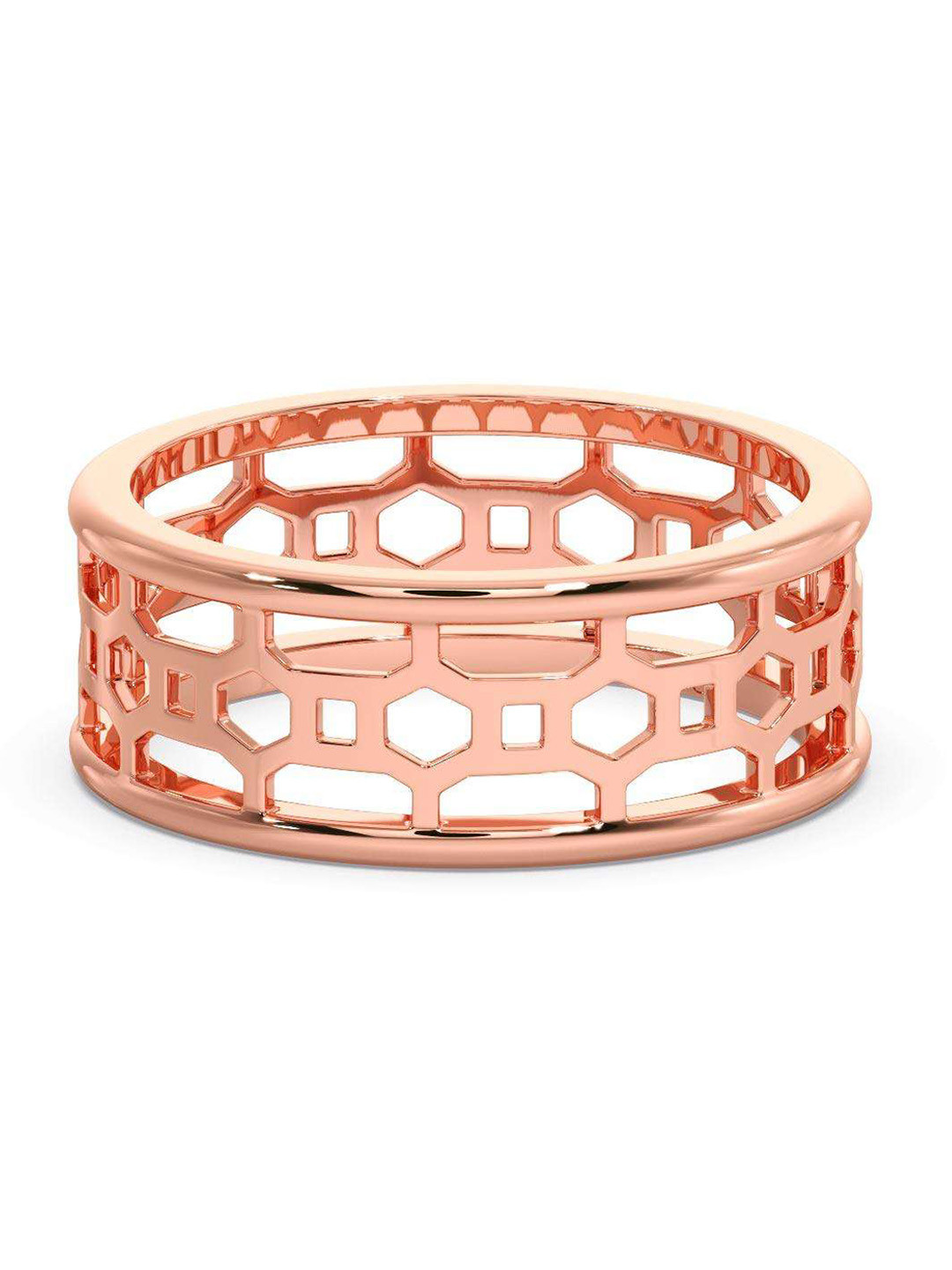 

CANDERE A KALYAN JEWELLERS COMPANY Men 14KT Rose Gold Ring - 3.51 gm