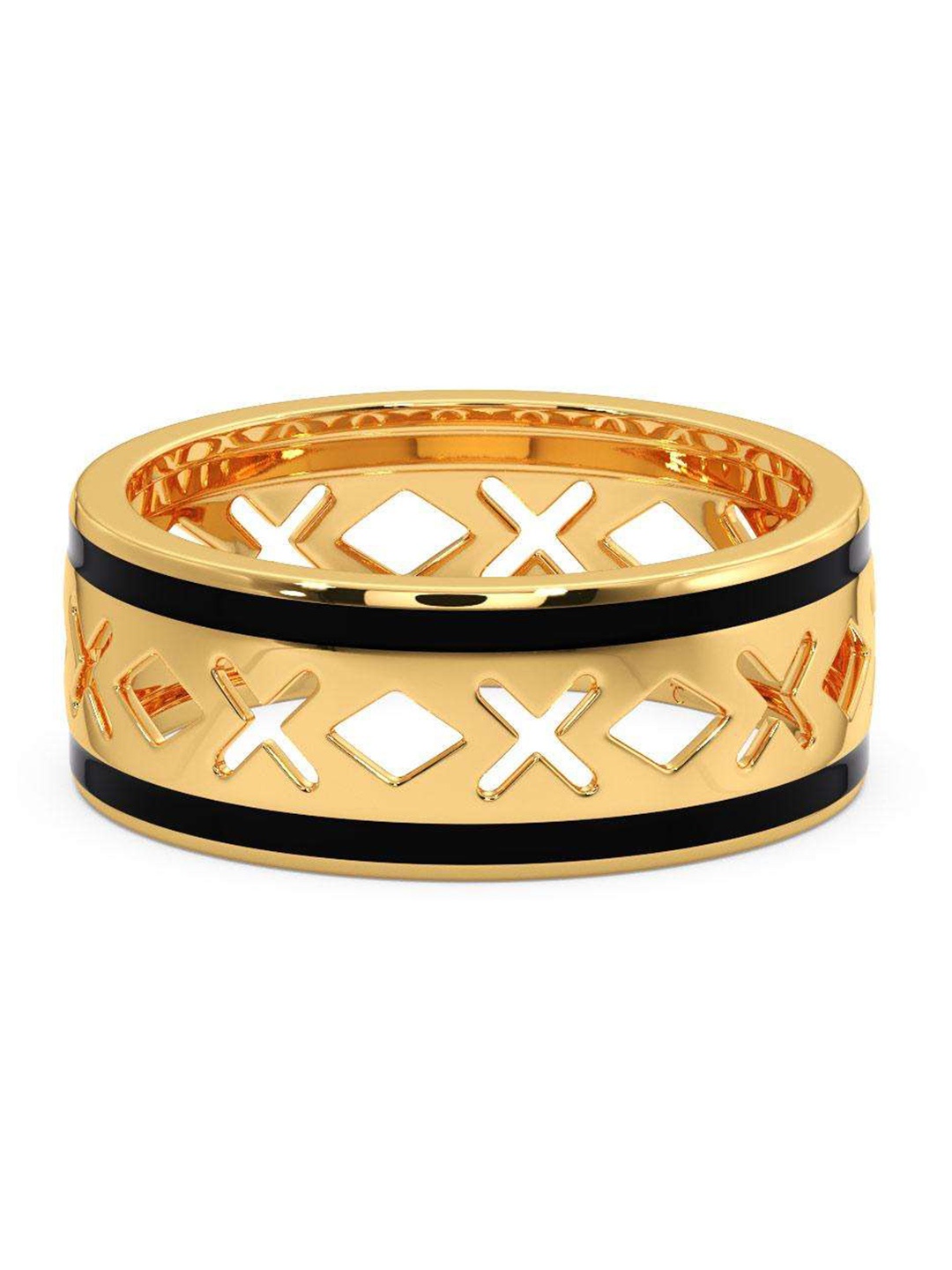 

CANDERE A KALYAN JEWELLERS COMPANY Men 18KT BIS Hallmark Gold Ring- 4.09 g