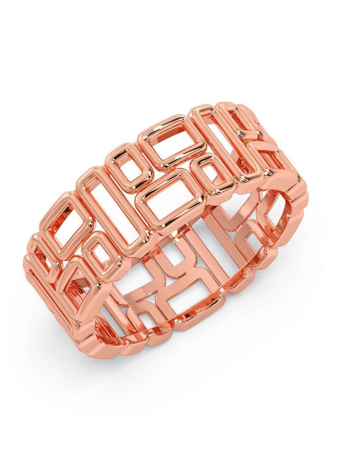 

CANDERE A KALYAN JEWELLERS COMPANY Men 18KT BIS Hallmark Rose Gold Ring- 3.93gm