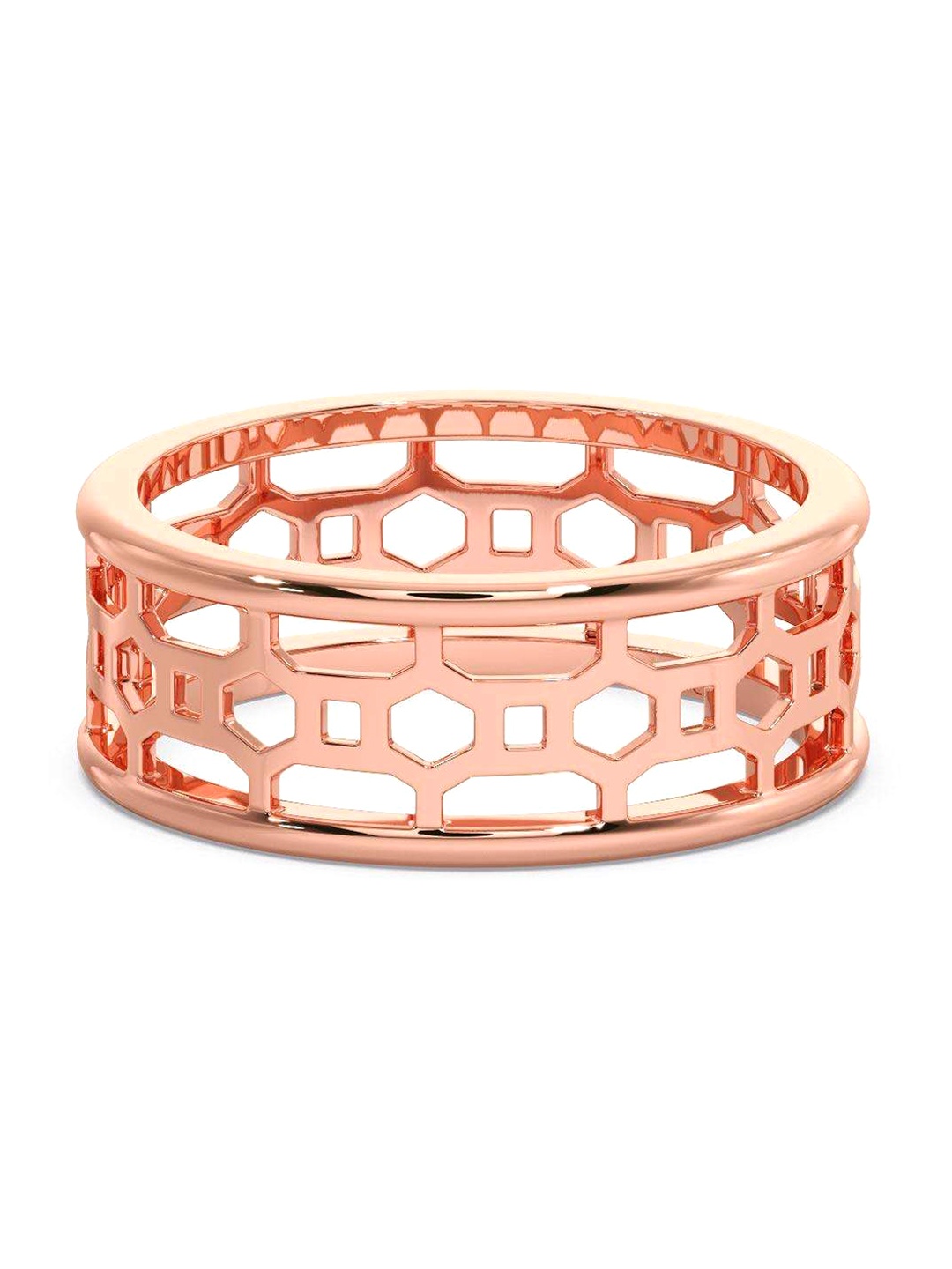 

CANDERE A KALYAN JEWELLERS COMPANY Men 18KT Rose Gold Ring-3.43 g