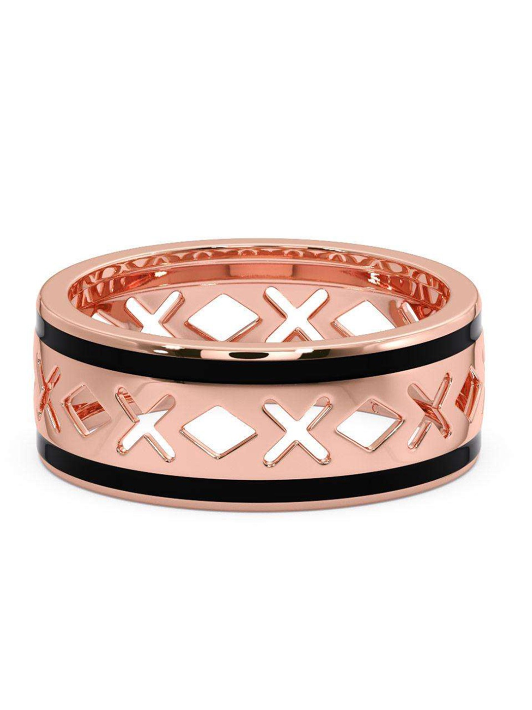 

CANDERE A KALYAN JEWELLERS COMPANY Men 18KT BIS Hallmark Rose Gold Ring- 4.15 g