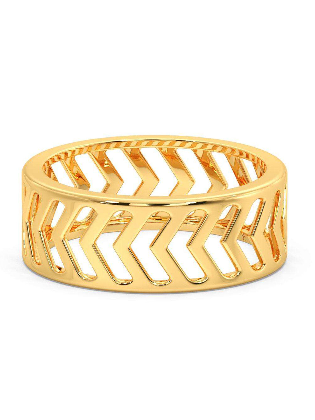 

CANDERE A KALYAN JEWELLERS COMPANY Men 14KT BIS Hallmark Gold Finger Ring-3.21gm