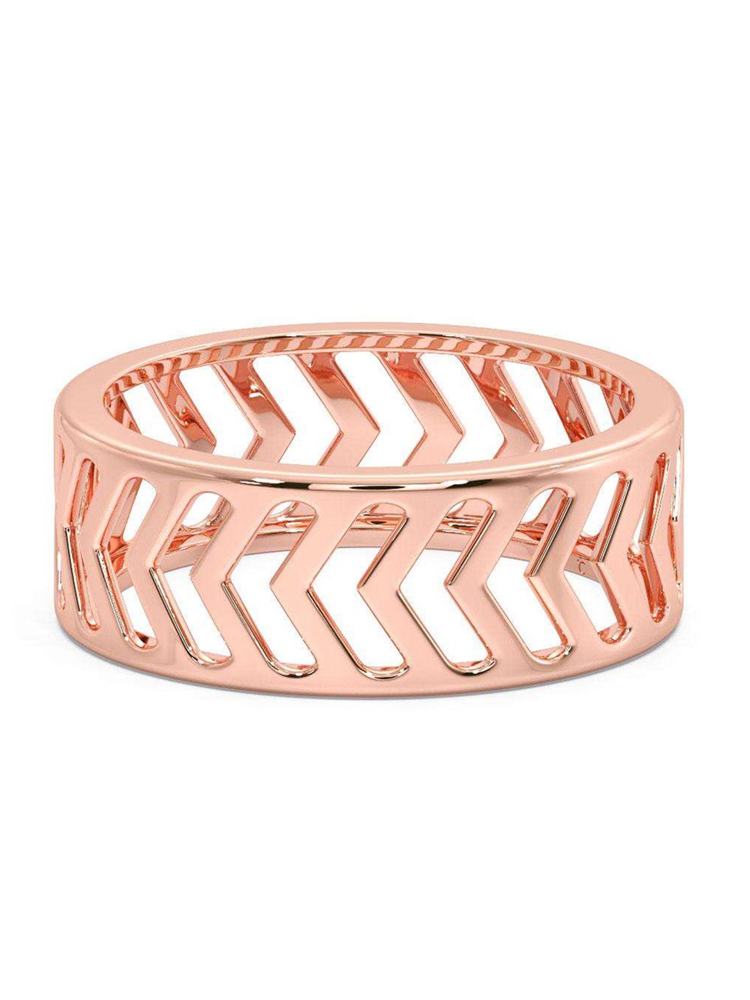 

CANDERE A KALYAN JEWELLERS COMPANY Men 14KT BIS Hallmark Rose Gold Finger Ring-2.92 g