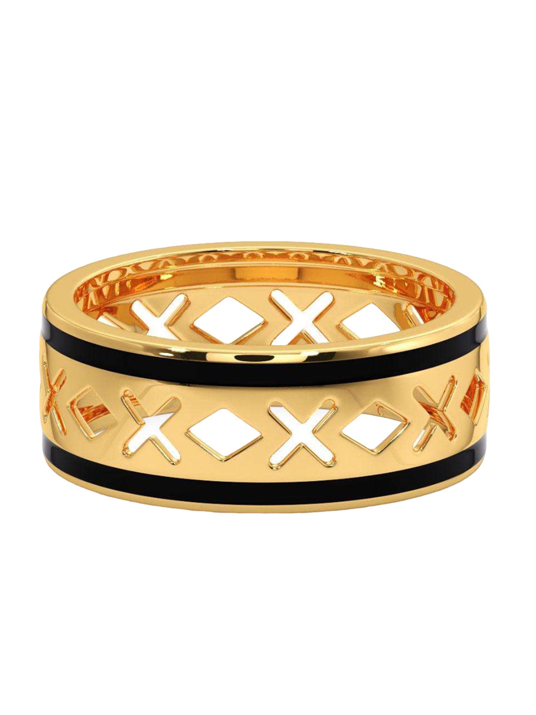 

CANDERE A KALYAN JEWELLERS COMPANY Men 14KT BIS Hallmark Gold Ring- 3.1gm