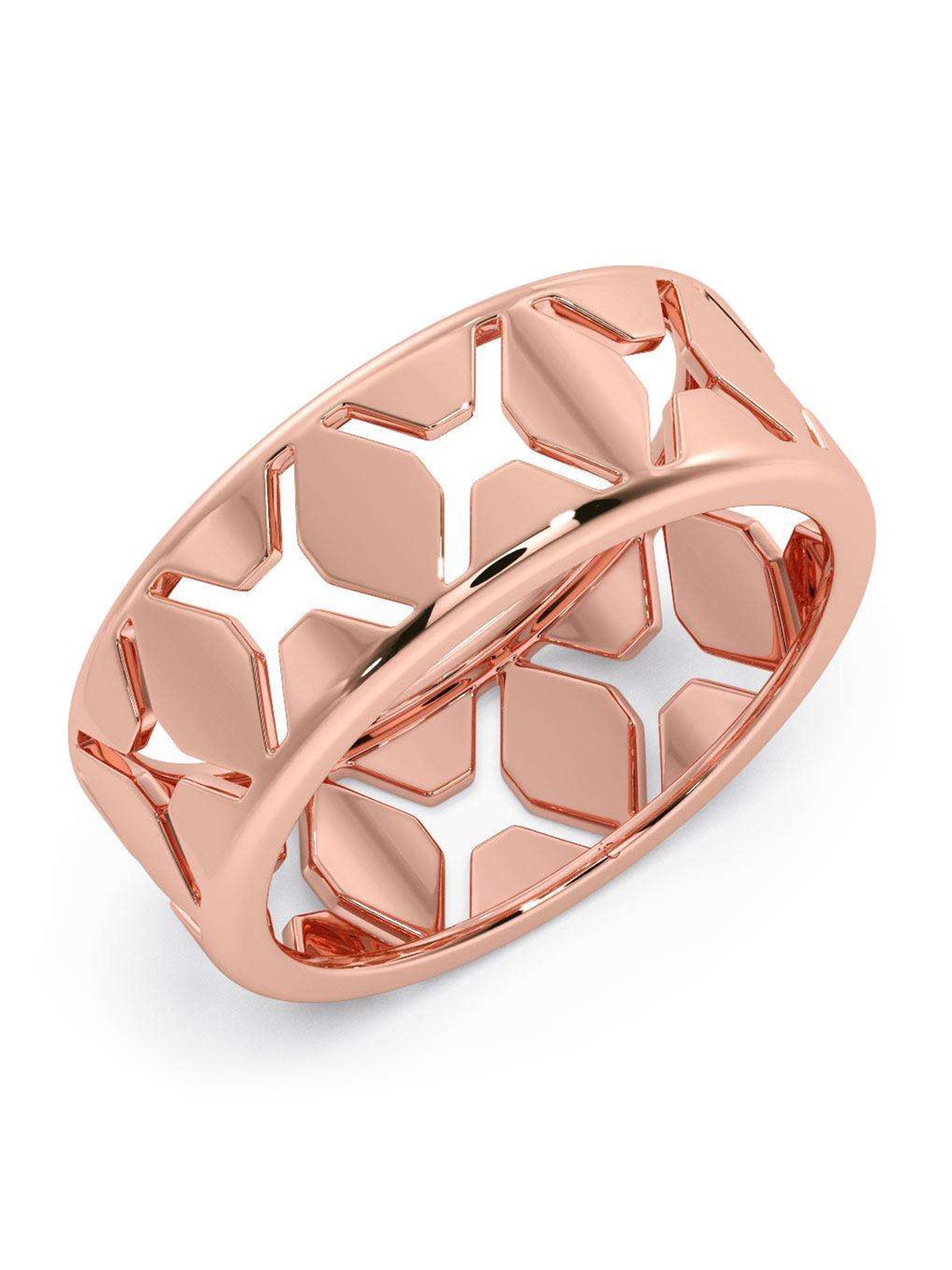 

CANDERE A KALYAN JEWELLERS COMPANY Men 14KT Rose Gold Finger Ring-4.03 gm