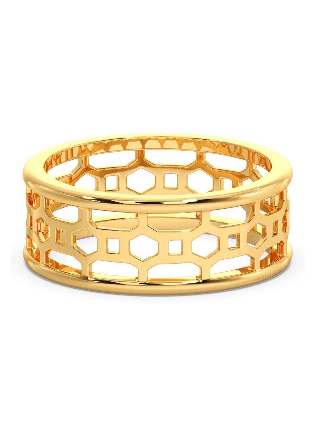 

CANDERE A KALYAN JEWELLERS COMPANY Men 18KT BIS Hallmark Gold Ring -3.59 g