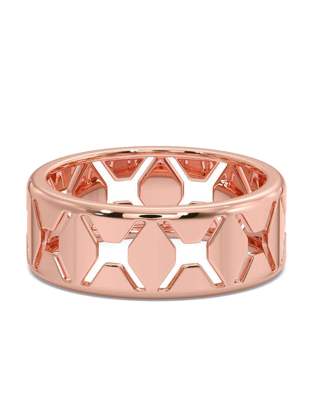 

CANDERE A KALYAN JEWELLERS COMPANY Men 14KT Rose Gold Ring-4.08gm