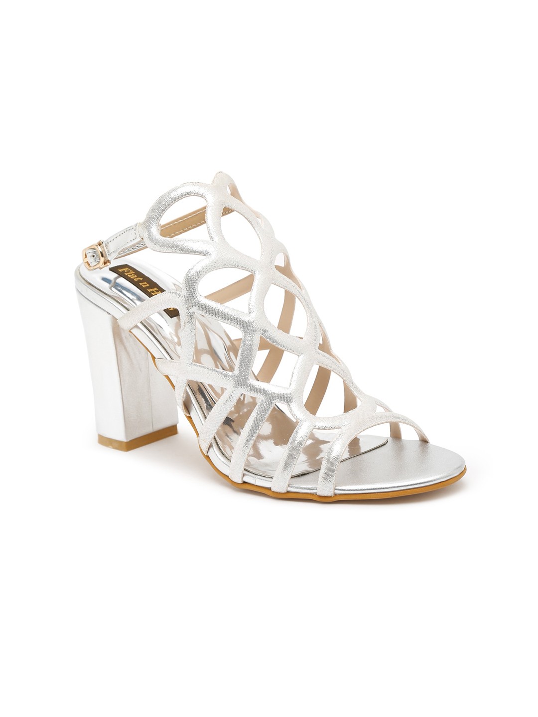 

Flat n Heels Block Heels Gladiators, Silver