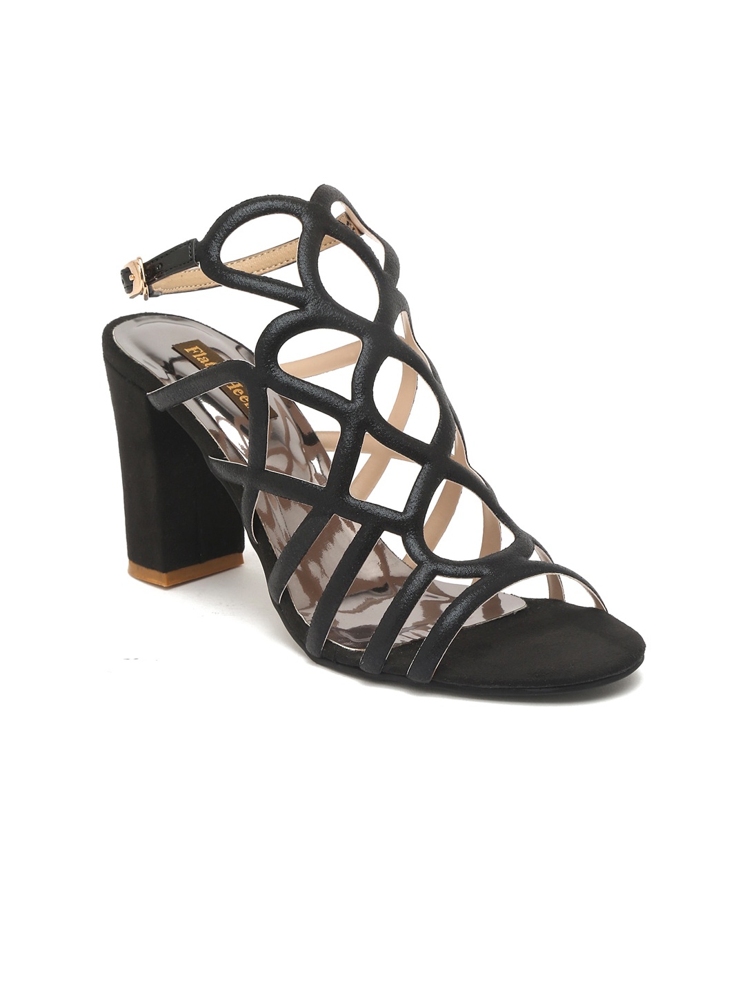 

Flat n Heels Block Heels Gladiators, Black