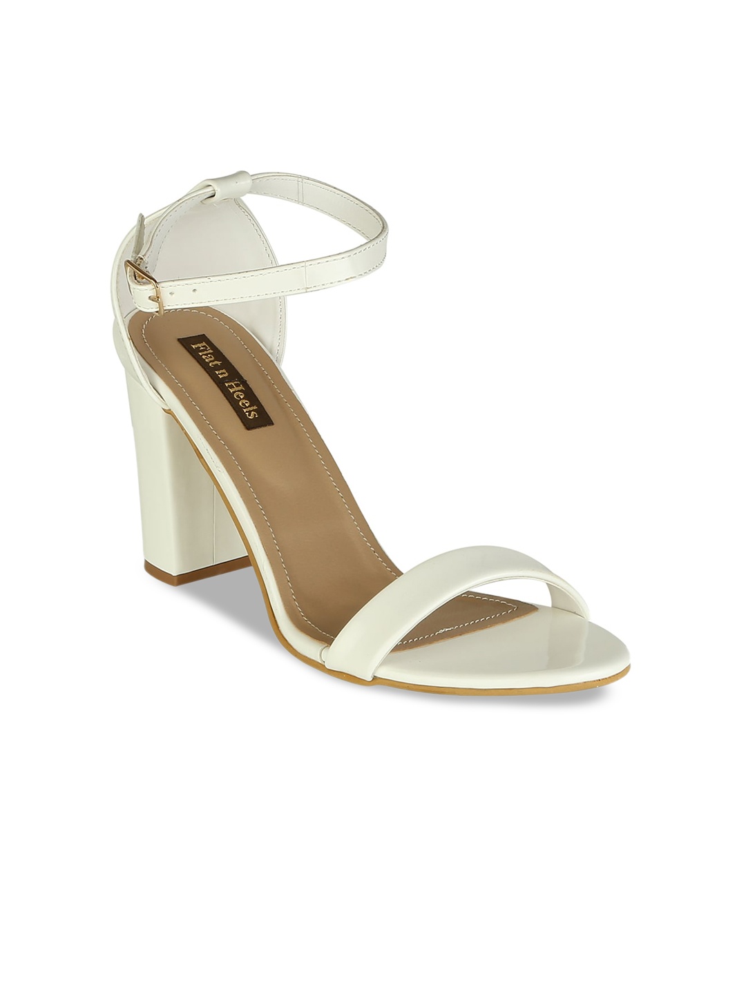 

Flat n Heels Open Toe Block Heels, White