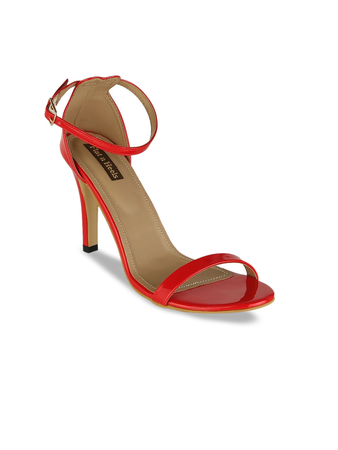 

Flat n Heels Open Toe Stiletto Heels, Red