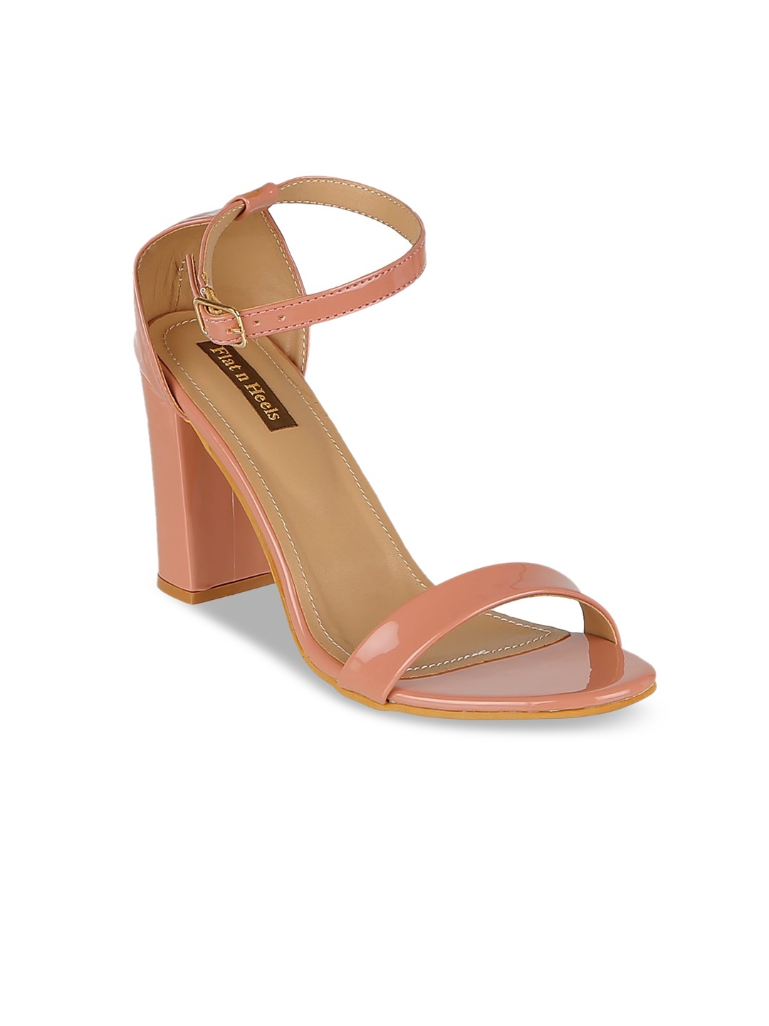 

Flat n Heels Open Toe Block Heels, Pink