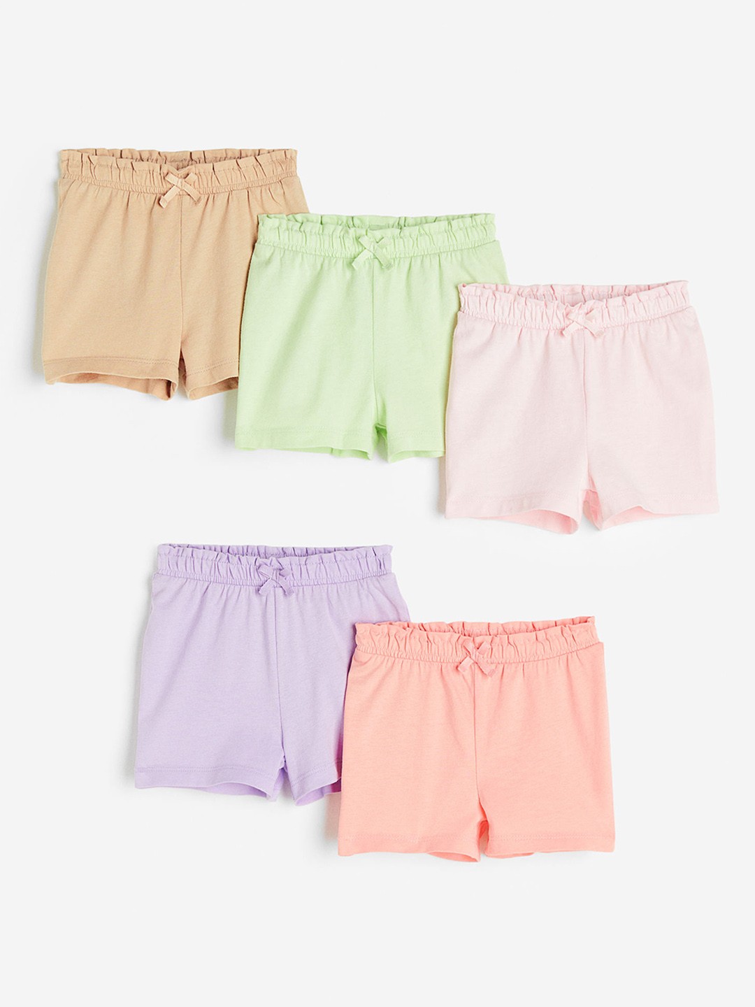 

H&M Boys 5-Pack Pure Cotton Jersey Shorts, Green