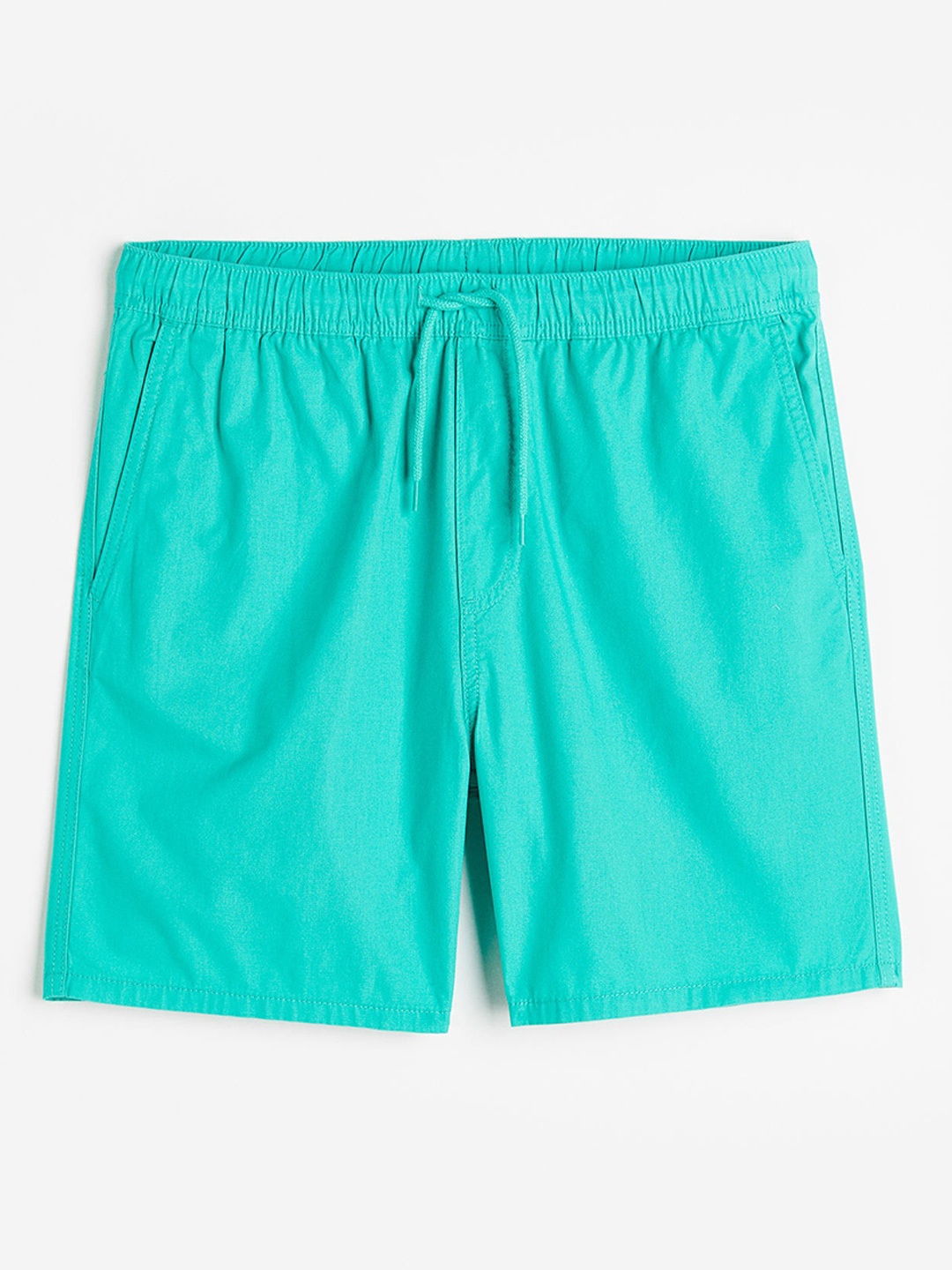 

H&M Men Regular Fit Cotton Shorts, Green
