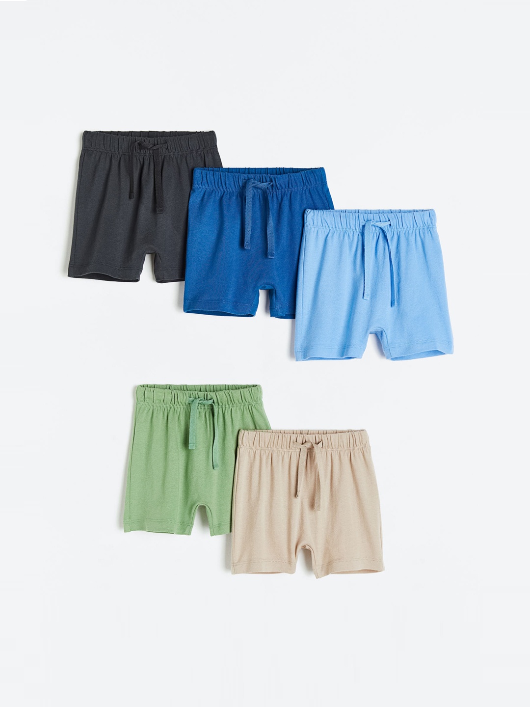 

H&M Boys 5-Pack Cotton Jersey Shorts, Beige