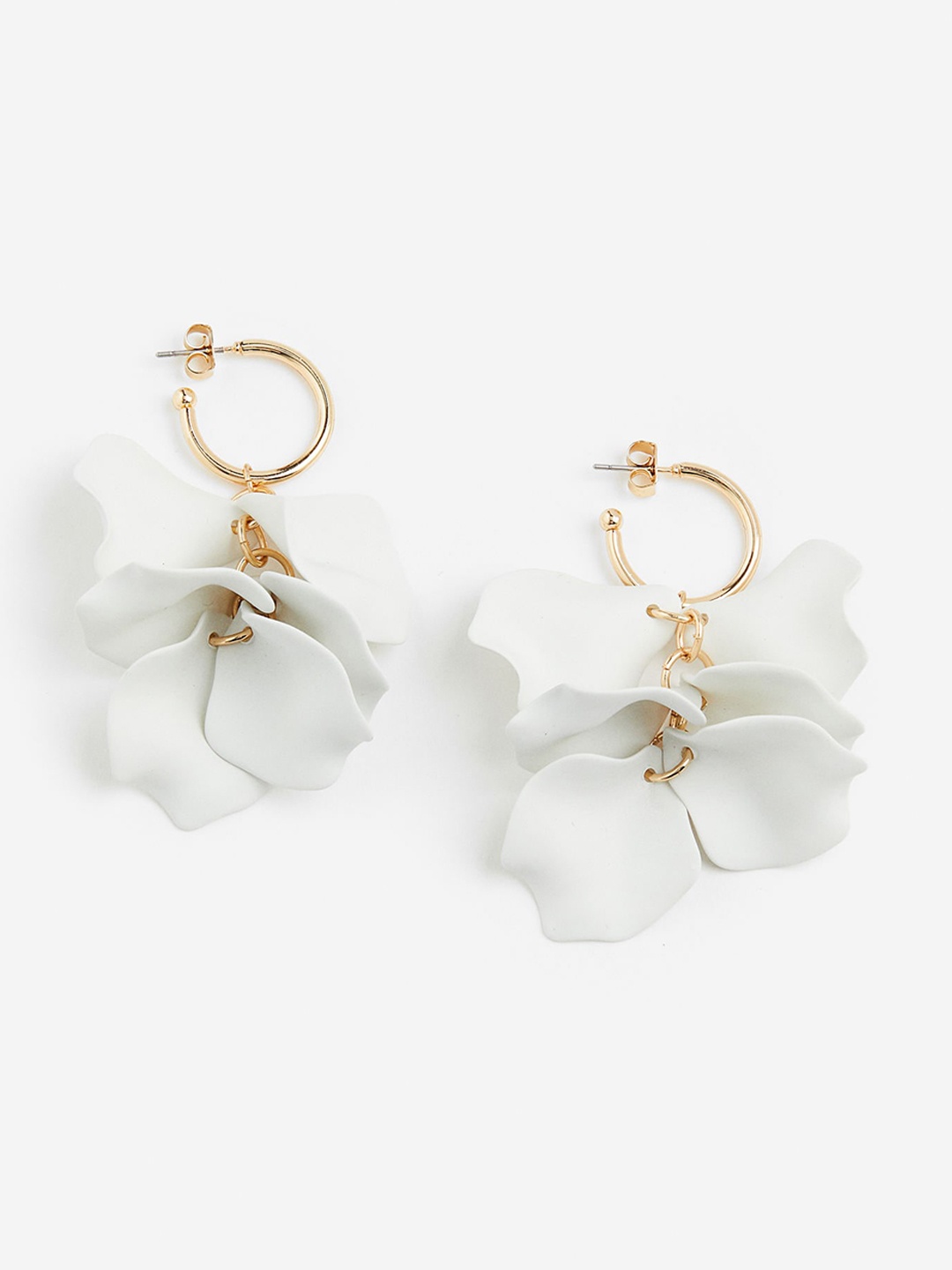 

H&M Asymmetrical Earrings, White
