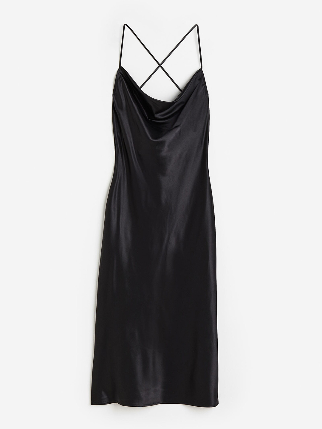 

H&M Satin Slip Dress, Black