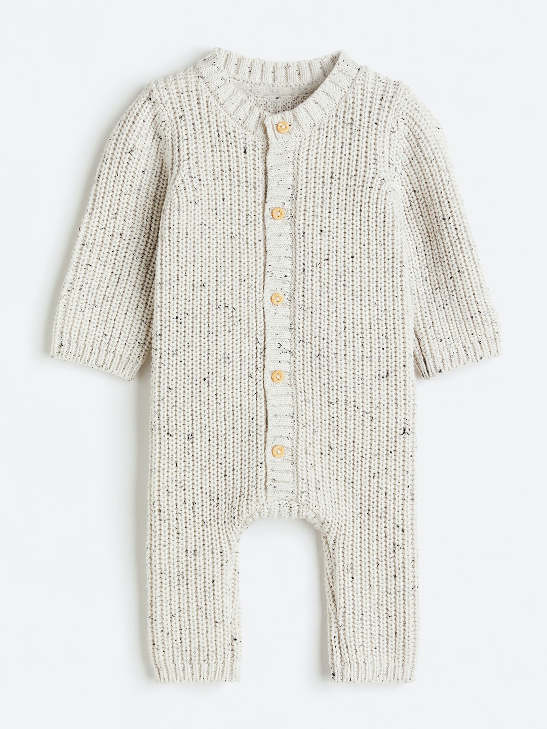 

H&M Infant Boys Knitted Cotton Romper Suit, White