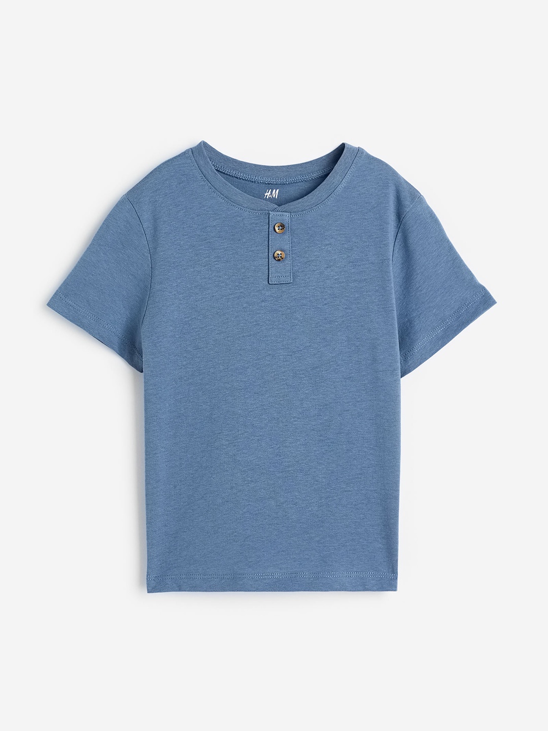 

H&M Boys Cotton Henley top, Blue