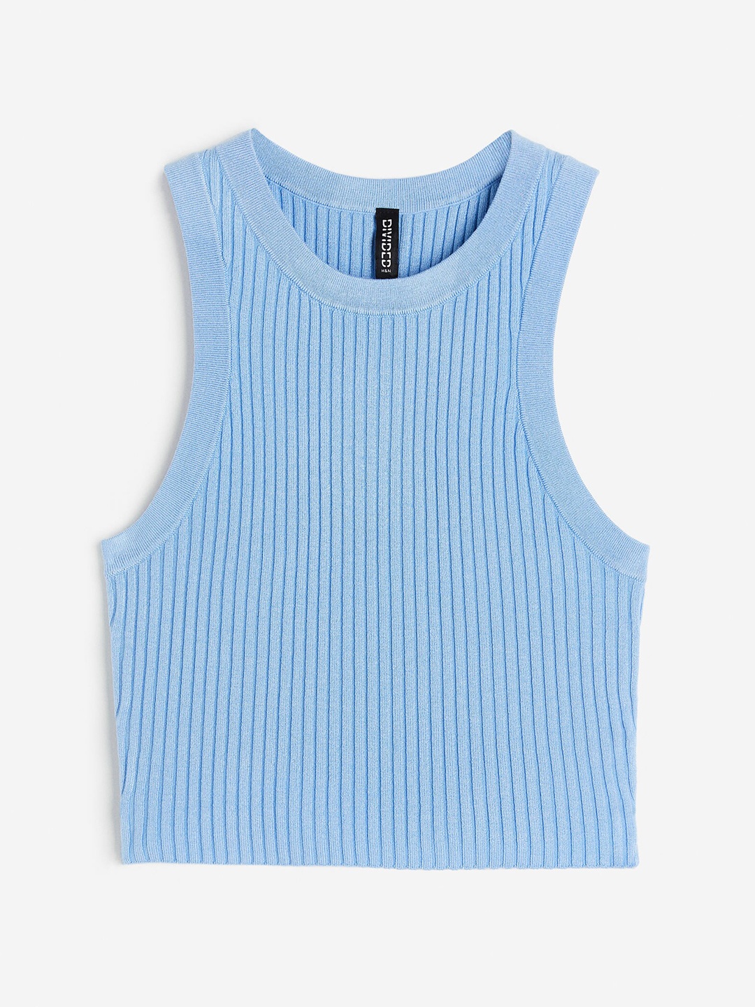 

H&M Women Rib-knit Sweater Vest, Turquoise blue