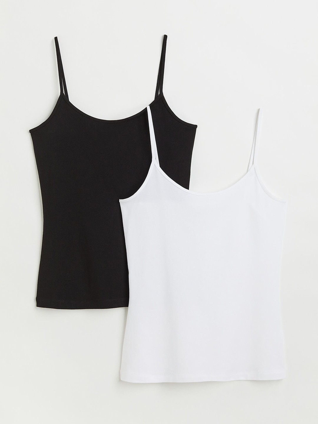 

H&M Women 2-Pack Jersey Strappy Tops, White