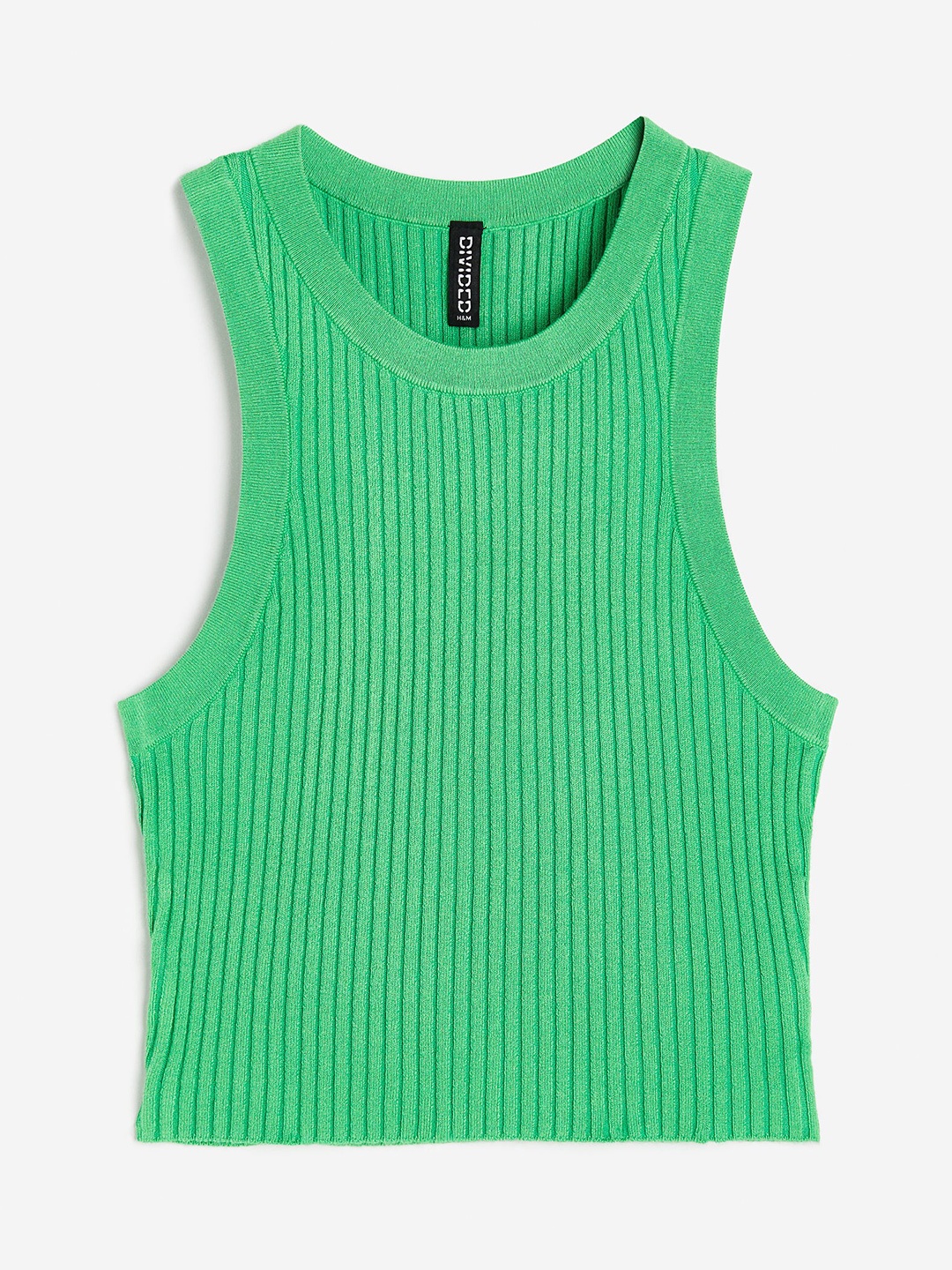 

H&M Women Rib-Knit Sweater Vest, Green
