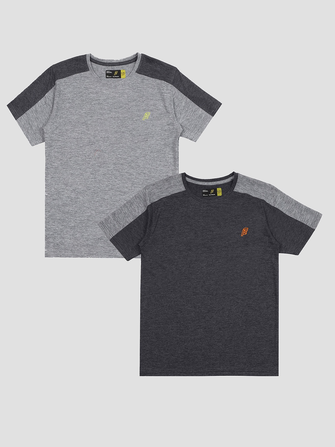 

F&S Pack Of 2 Boys Moisture Wicking T-shirt, Grey