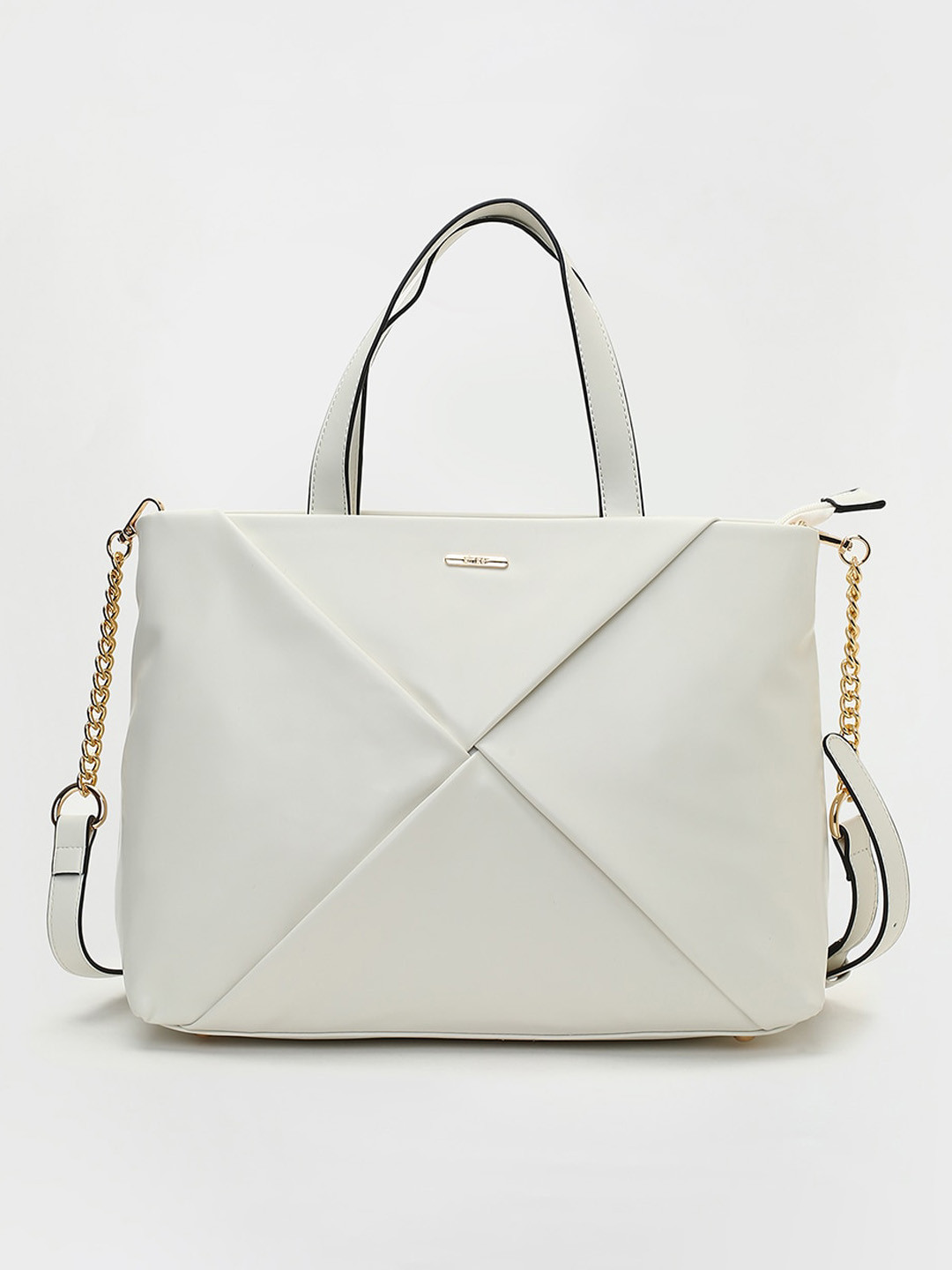 

Ginger by Lifestyle Textured Structured Handheld Bag, White