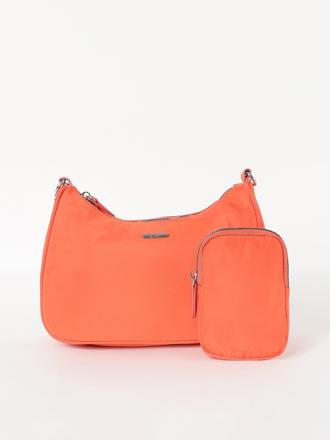 

Ginger by Lifestyle Half Moon Hobo Bag with Tasselled, Orange