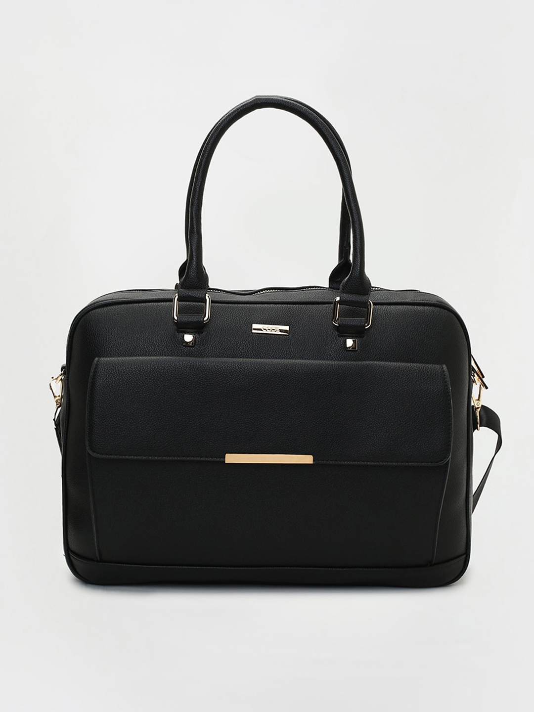 

CODE by Lifestyle Detachable Sling Strap Padded Structured Laptop Bag, Black