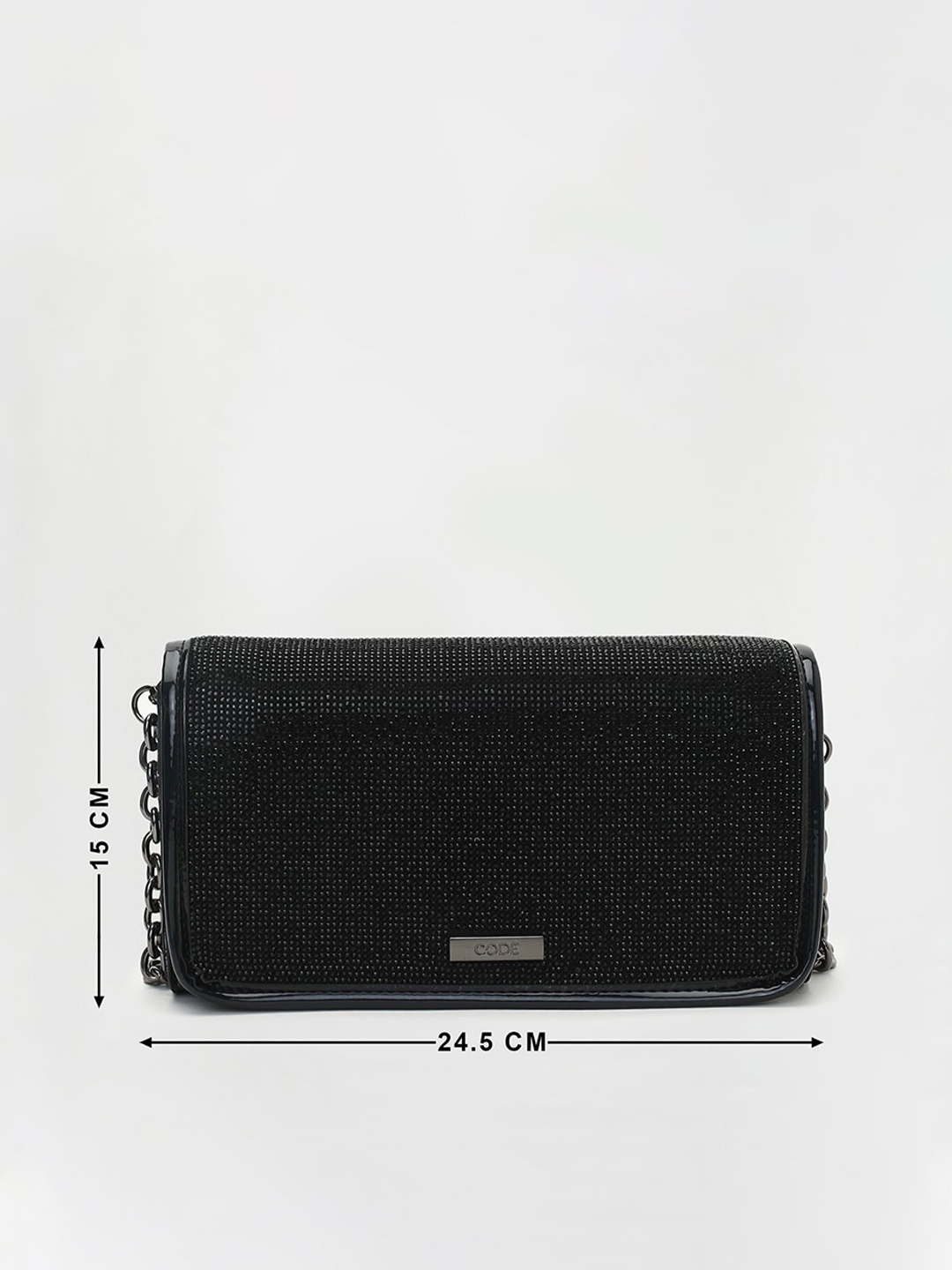 

CODE by Lifestyle Textured Structured Sling Bag, Black