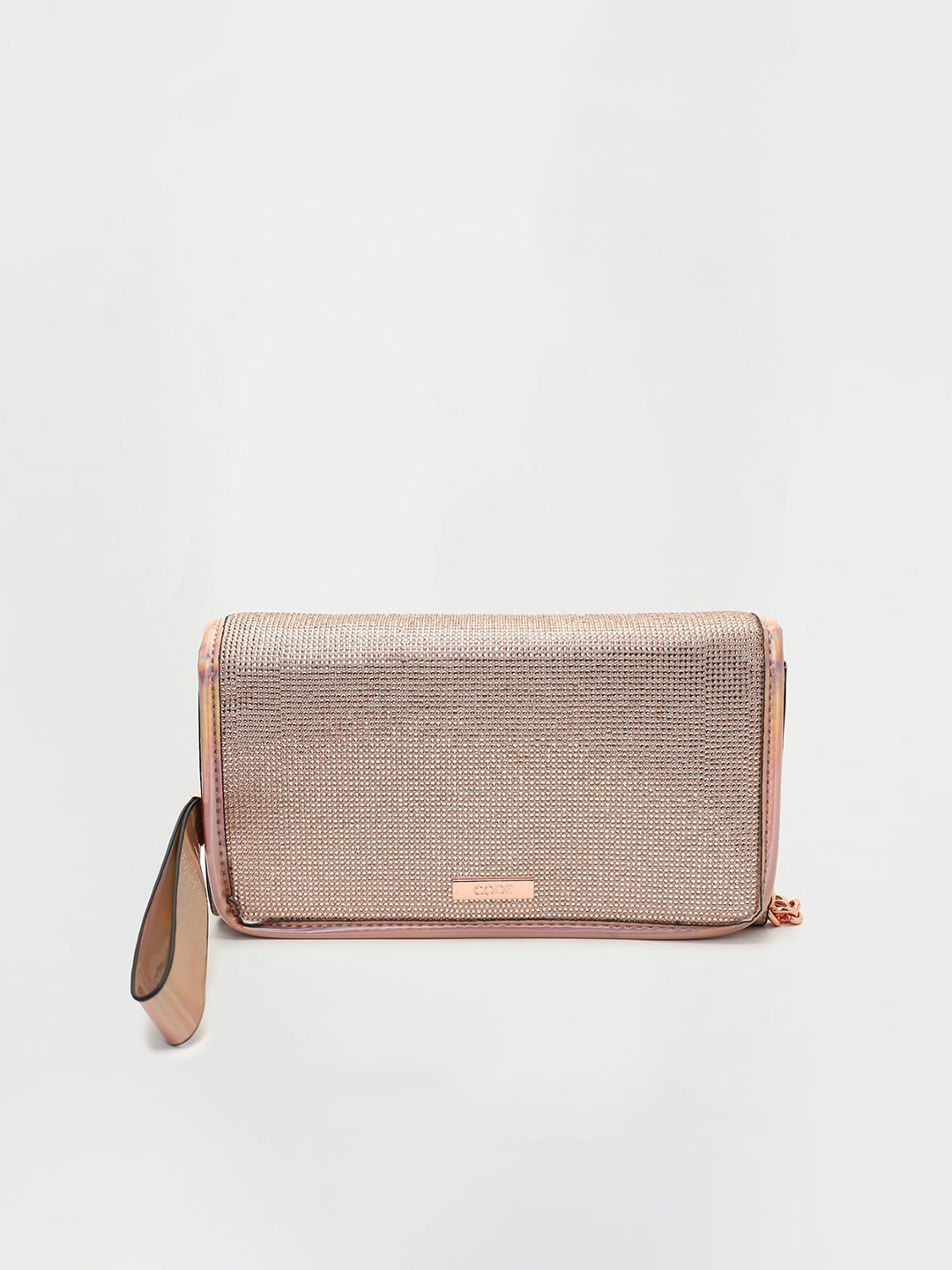 

CODE by Lifestyle Party Textured Structured Sling Bag, Rose gold