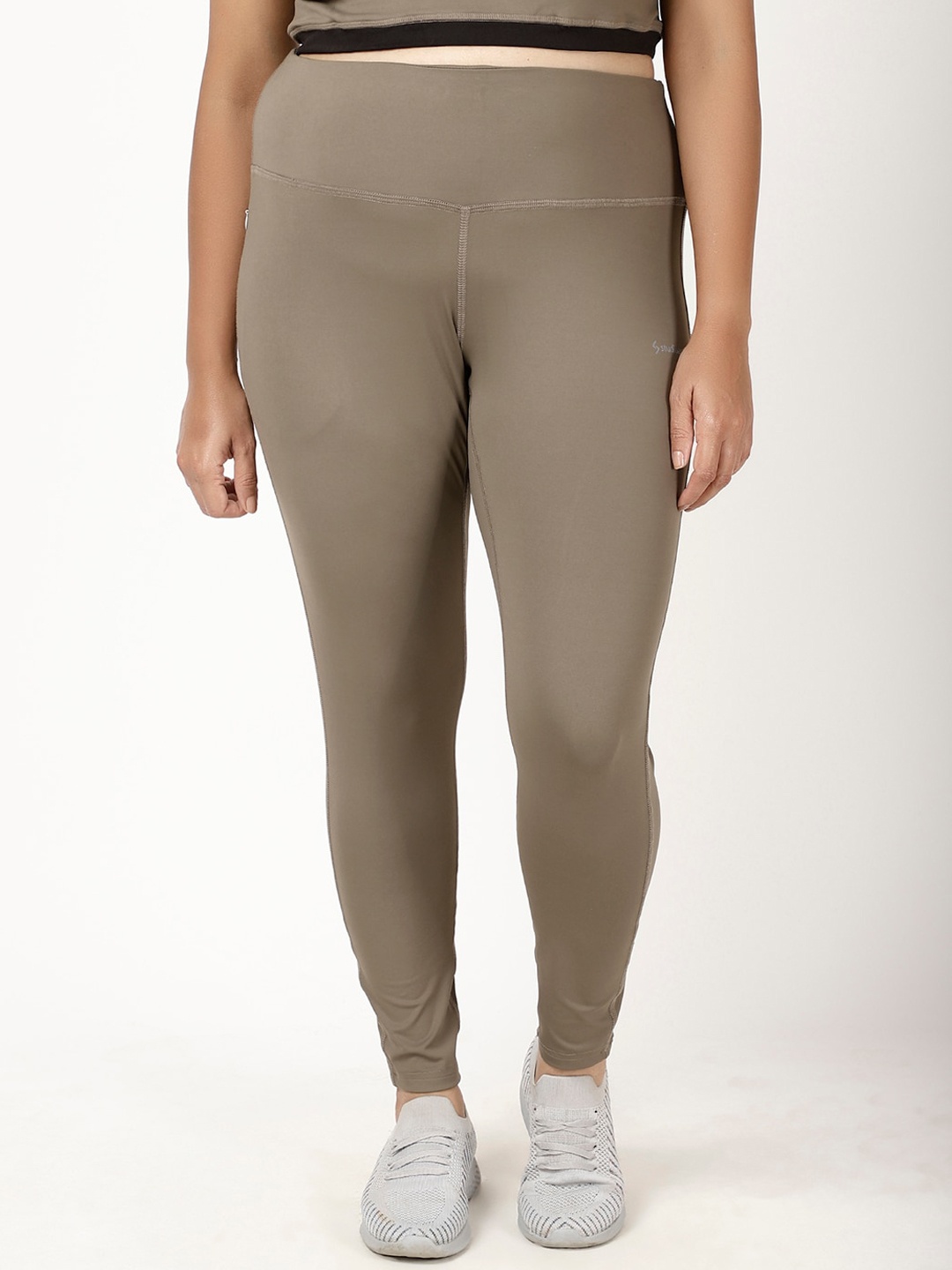 

STUDIOACTIV Plus Size Four-Way Stretch Training or Gym Sports Tights, Olive