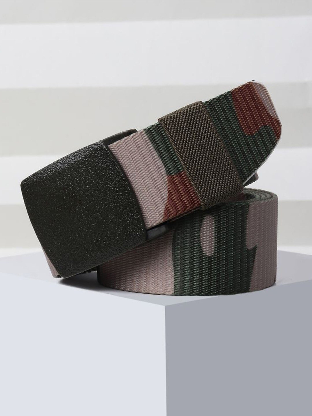 

Kastner Men Printed Canvas Belt, Beige