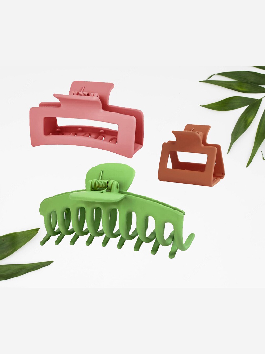 

Krelin Women Set of 3 Claw Clips, Green