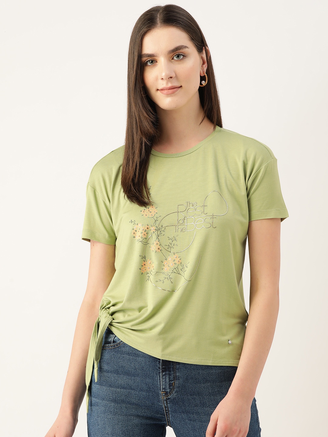 

Monte Carlo Typography Print Top, Green