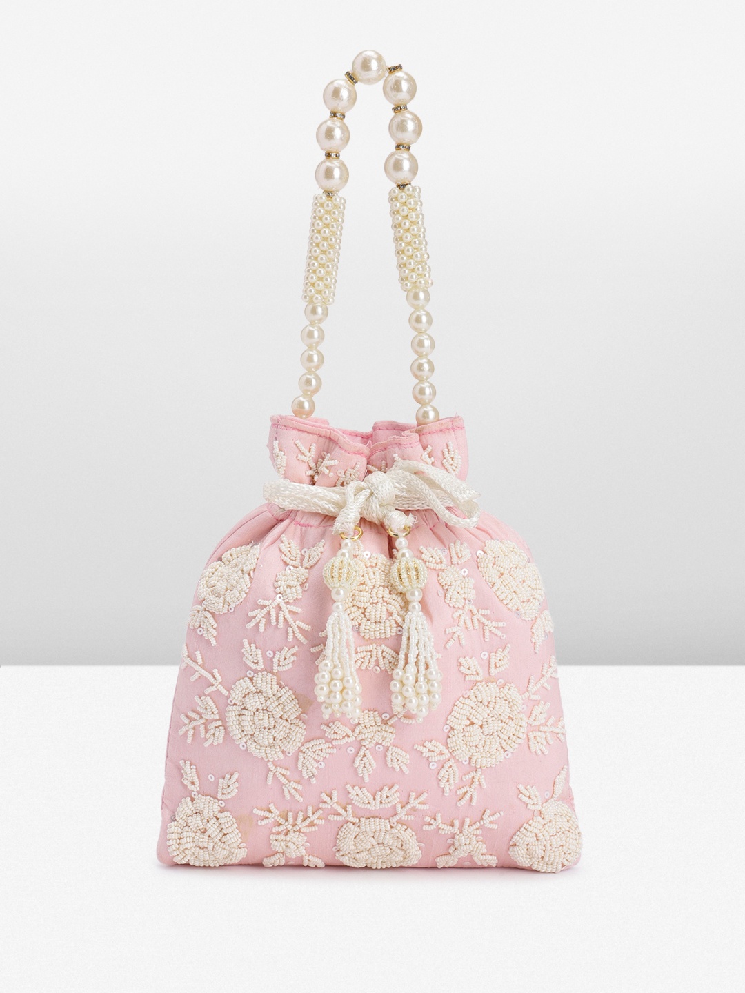 

Peora Embellished Potli, Pink